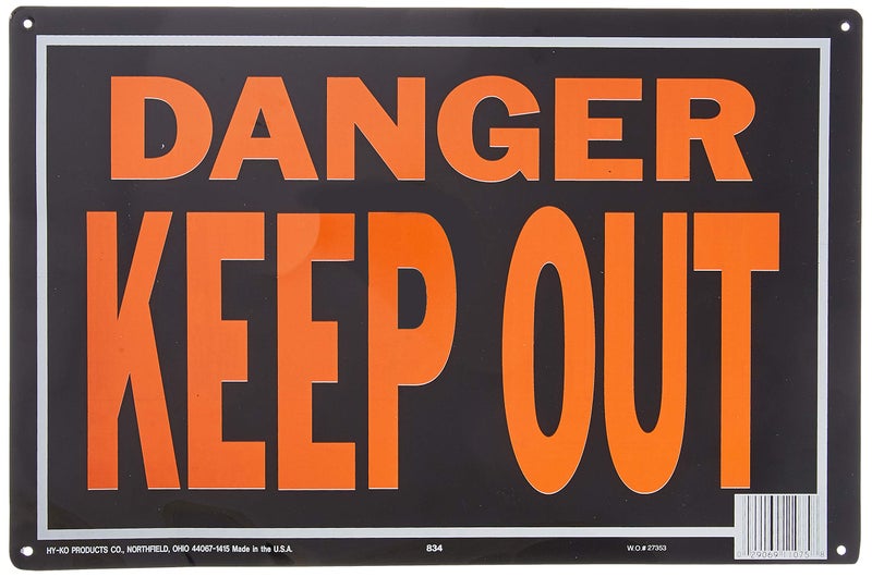 Hy-Ko Aluminum Signs, 14â€ x 9.5â€, Durable Long-Lasting Contrasting Metal Signs for Outdoor Use for Businesses, Property, Clear & Easy to Read Informational Display